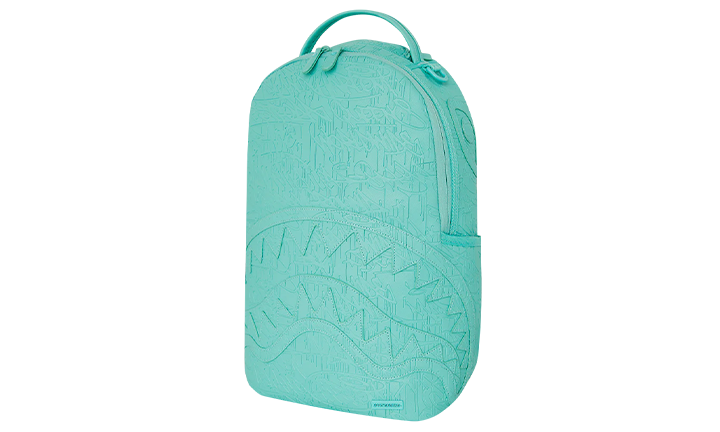 SPRAYGROUND AQUA EMBOSSED GRAFFITI DLXSV BACKPACK
