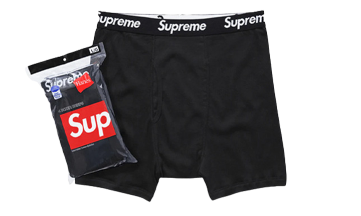 Supreme Hanes Boxer Briefs Black (4 Pack)