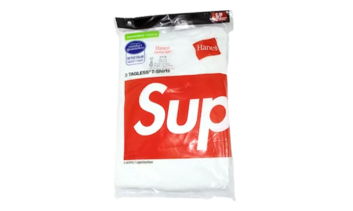 Supreme Hanes Tagless Tees White (3 Pack)