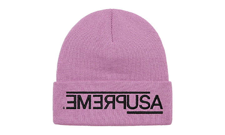 Supreme Beanie USA Heather Pink