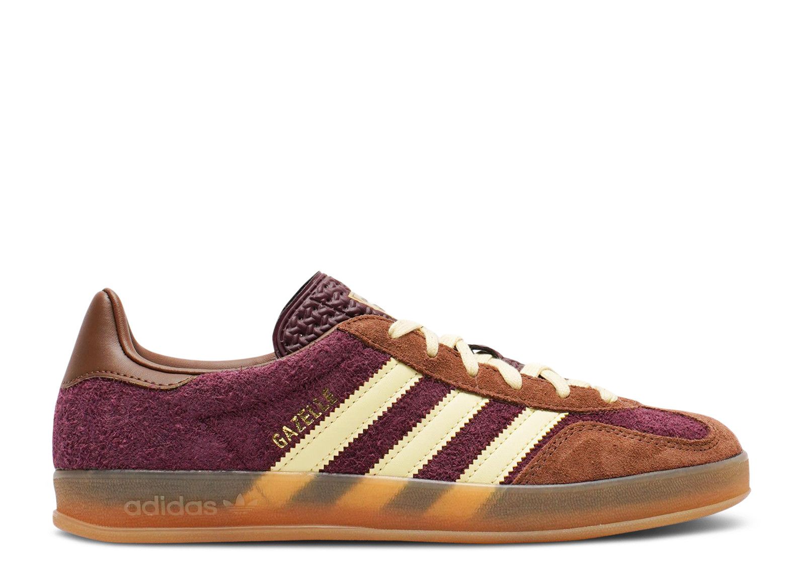 Adidas Gazelle Indoor Maroon Almost Yellow – Flower Kickz