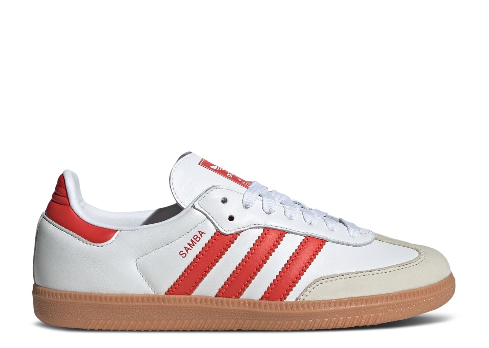 Adidas Samba OG White Solar Red Gum – Flower Kickz