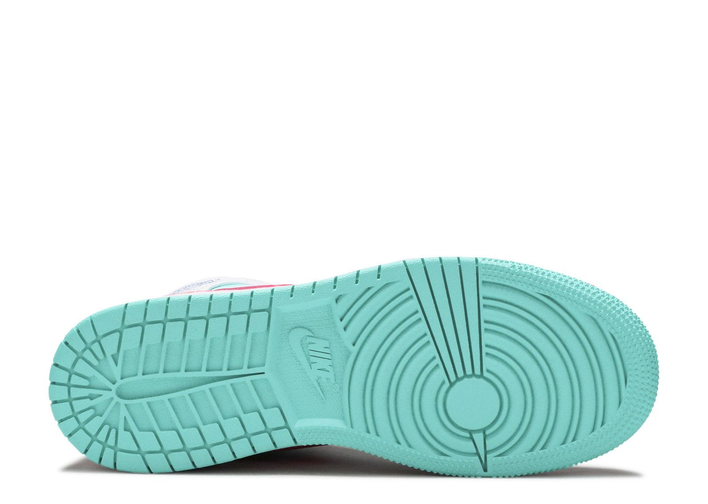 Air Jordan 1 Mid White Pink Green Soar