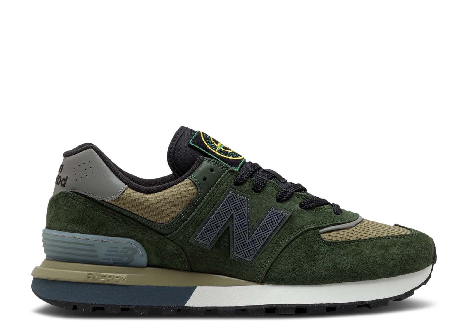 New Balance 574 Legacy Stone Island Dark Green – Flower Kickz