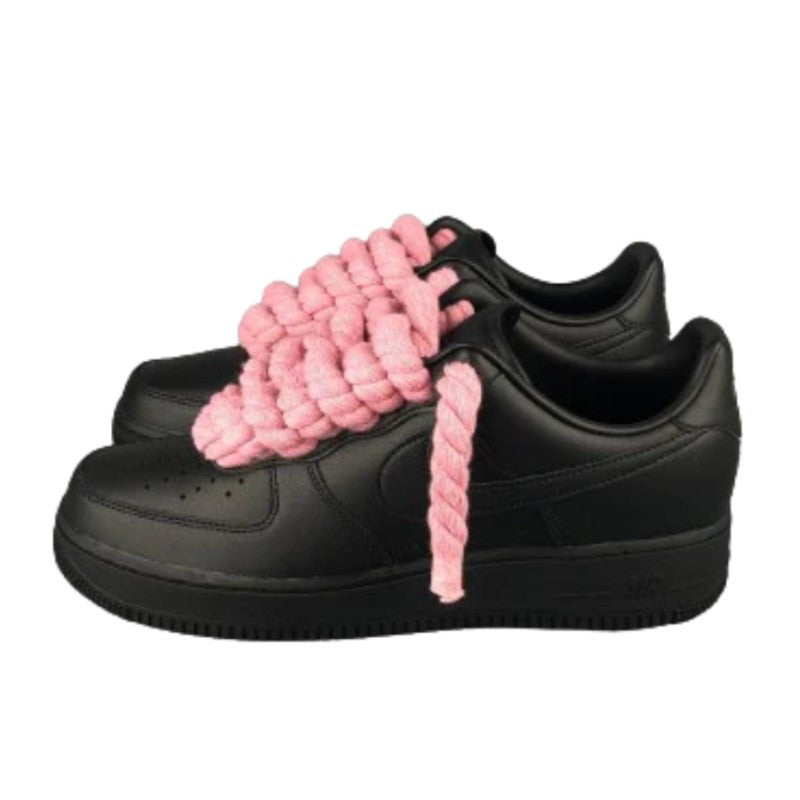 Air Force Custom Lacet Corde Noir Rose – Flower Kickz