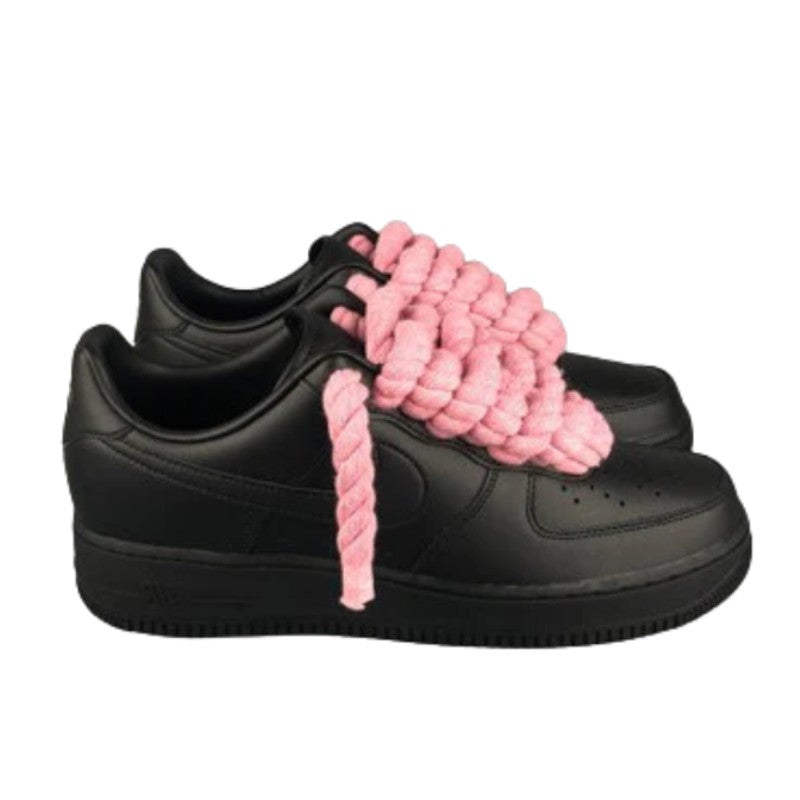 Air Force 1 Custom Lacet Corde Noir Rose