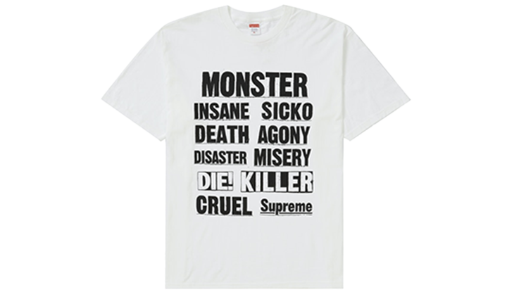 Supreme Tee Monster White