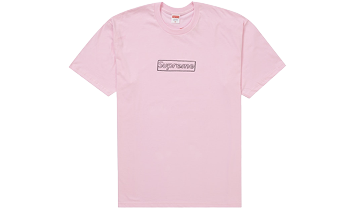 Supreme Tee KAWS Box Logo Pink