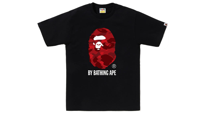 Bape Tee Color Camo By Bathing Ape Black Red