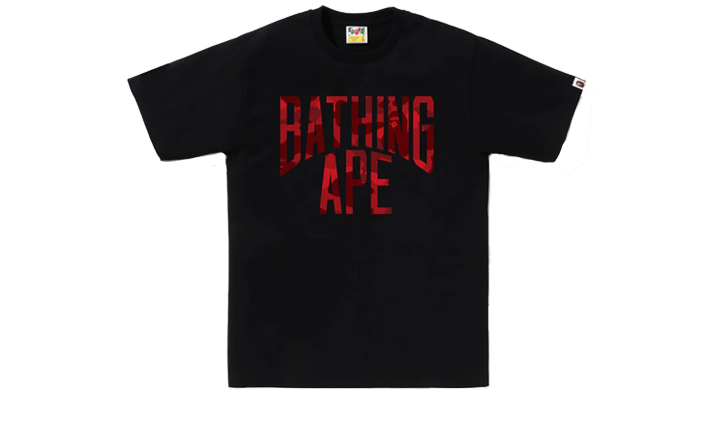 Bape Tee Color Camo By Bathing Ape Black Red