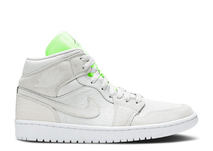 Air Jordan 1 Mid Vast Grey Ghost Green