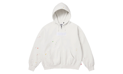 Supreme MM6 Maison Margiela Box Logo Zip Up Hooded Sweatshirt White