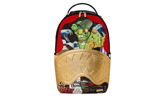 SPRAYGROUND 15 YEARS GOLD AND SPLICED DLXSV BACKPACK