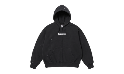 Supreme MM6 Maison Margiela Box Logo Zip Up Hooded Sweatshirt Black