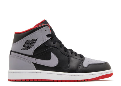 Air Jordan 1 Mid Black Grey Red