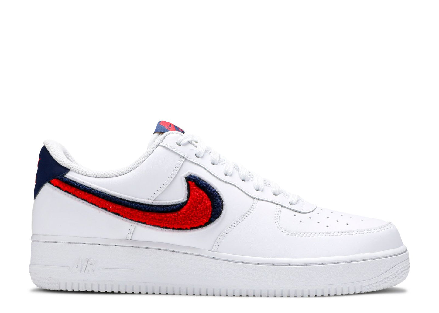 Air Force 1 Low 3D Chenille Swoosh White Red Blue