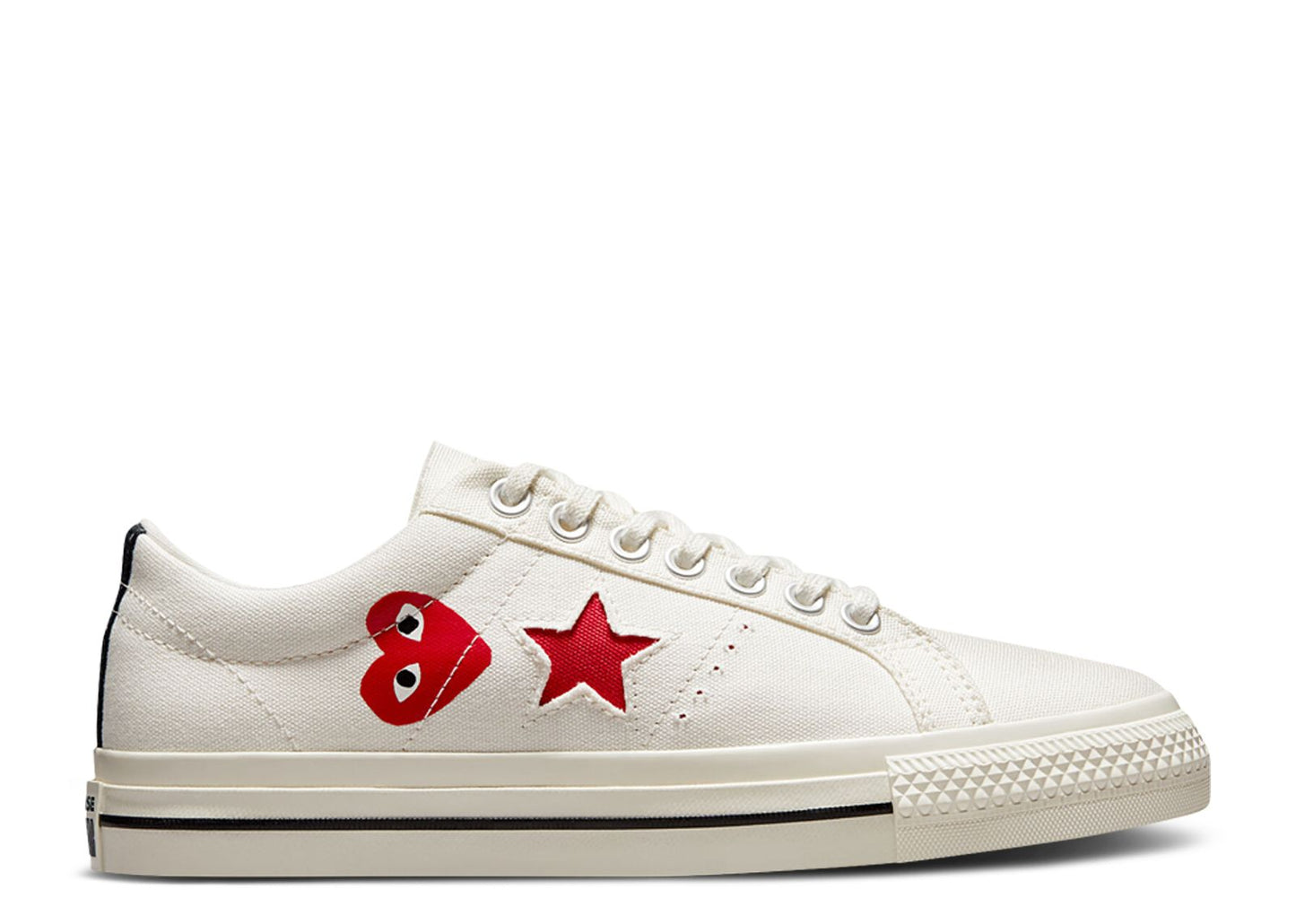 Converse Comme des Garçons Low Red Heart One Star White