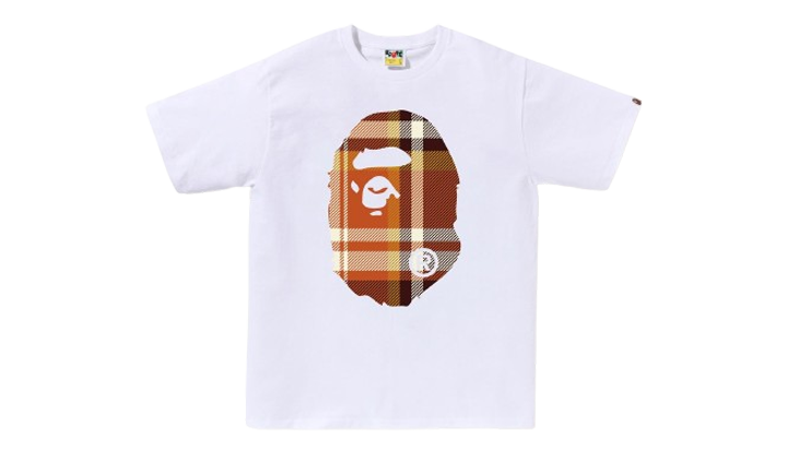 Bape Tee Check Big Ape Head Orange