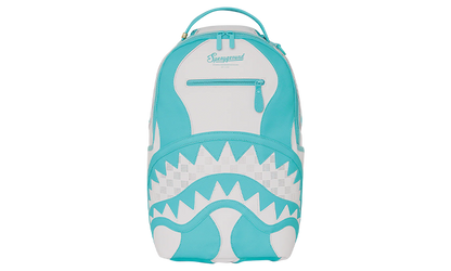 SPRAYGROUND SHARK CENTRAL BLUE AND WHITE COLORWAY DLXSV BACKPACK