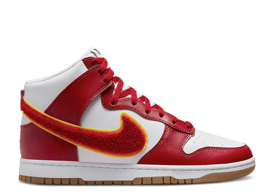 Nike Dunk High Chenille Swoosh White Gym Red