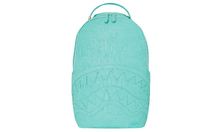 SPRAYGROUND AQUA EMBOSSED GRAFFITI DLXSV BACKPACK