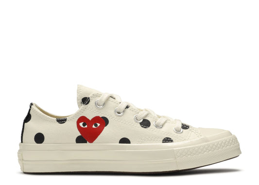 Converse Comme des Garçons Play à Pois Blanc Ox Basse