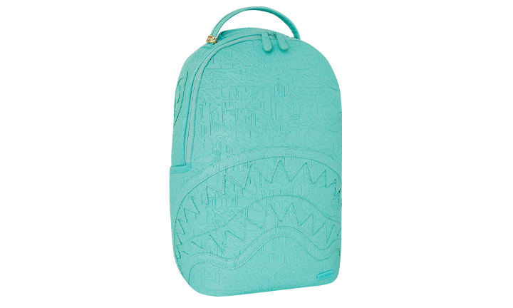 SPRAYGROUND AQUA EMBOSSED GRAFFITI DLXSV BACKPACK