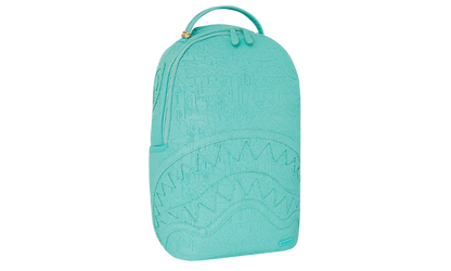 SPRAYGROUND AQUA EMBOSSED GRAFFITI DLXSV BACKPACK