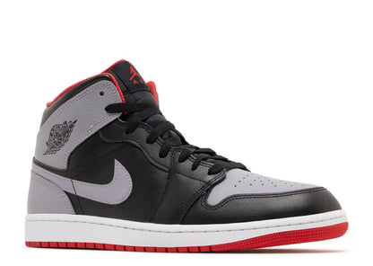 Air Jordan 1 Mid Black Grey Red