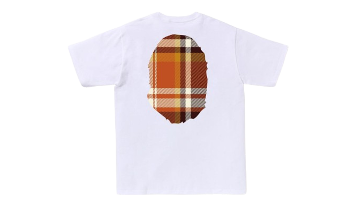 Bape Tee Check Big Ape Head Orange