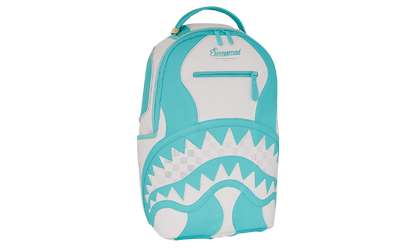 SPRAYGROUND SHARK CENTRAL BLUE AND WHITE COLORWAY DLXSV BACKPACK