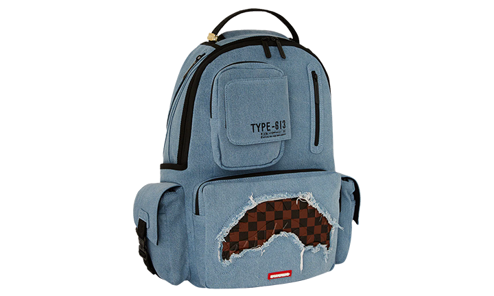 Sprayground Denim Shark Special OPS Backpack