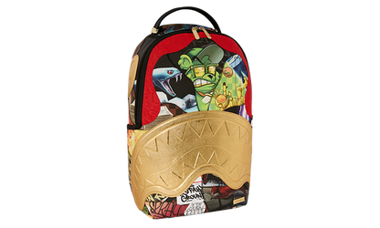 SPRAYGROUND 15 YEARS GOLD AND SPLICED DLXSV BACKPACK
