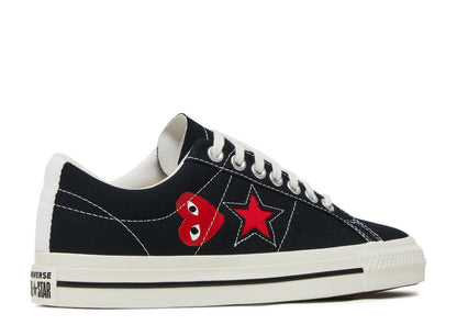 Converse Comme des Garçons Low Red Heart One Star Black