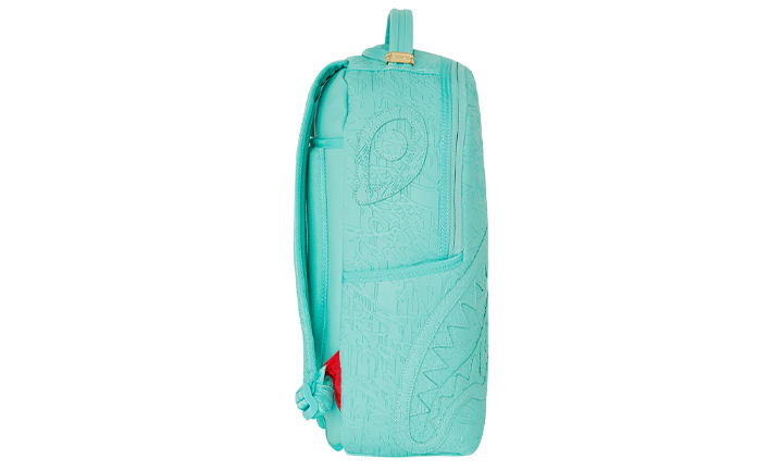 SPRAYGROUND AQUA EMBOSSED GRAFFITI DLXSV BACKPACK