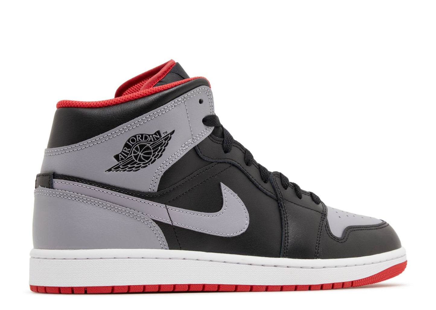 Air Jordan 1 Mid Black Grey Red