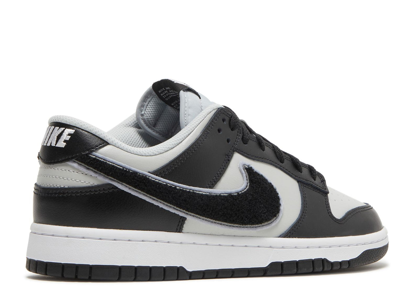 Nike Dunk Low Chenille Swoosh Grey Black