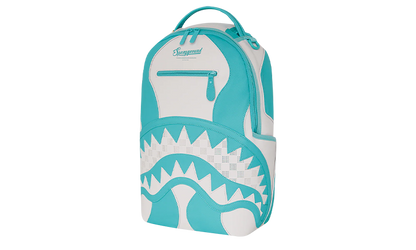 SPRAYGROUND SHARK CENTRAL BLUE AND WHITE COLORWAY DLXSV BACKPACK