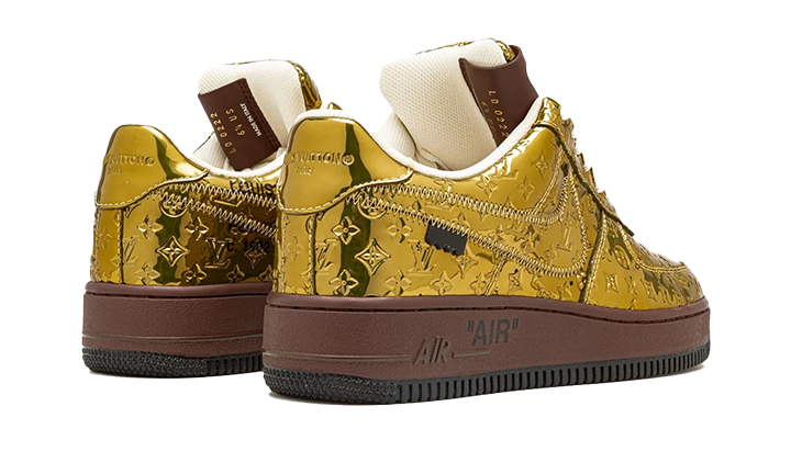 Air Force 1 Low Louis Vuitton Metallic Gold - Flower Kickz