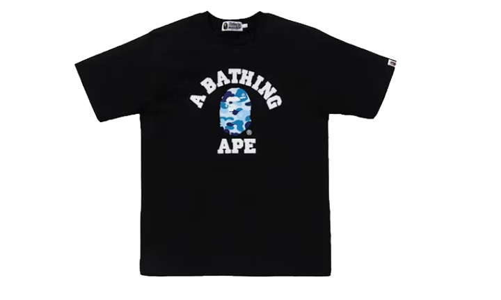 Bape Tee ABC Camo College Organic Cotton Black Blue