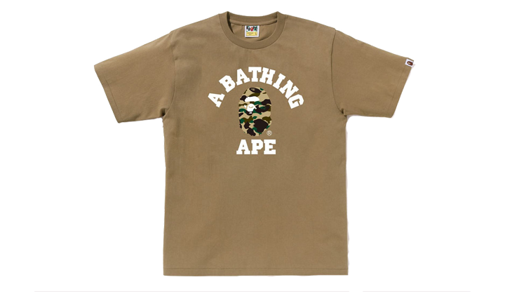 Bape Tee 1st Camo College Beige