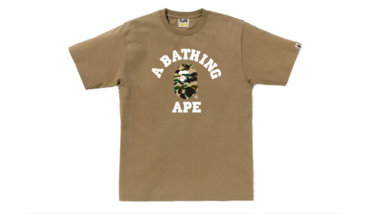 Bape Tee 1st Camo College Beige