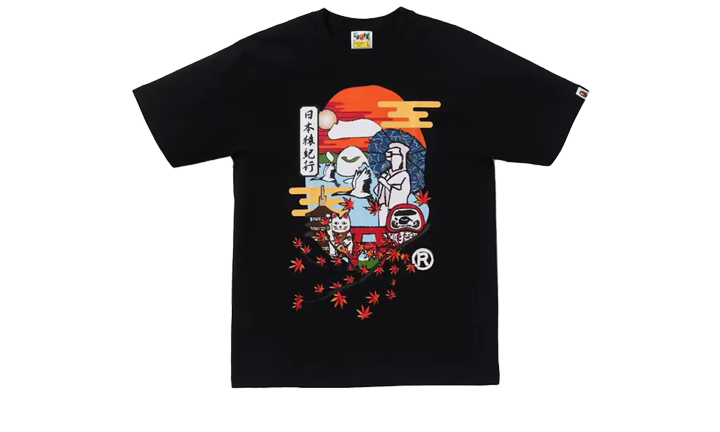 Bape Tee Japan Culture By Bathing Ape Black