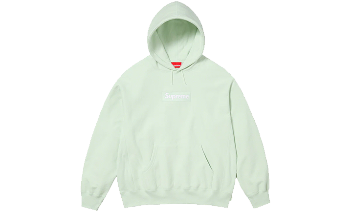 Supreme Box Logo Hooded Sweatshirt Light Green
