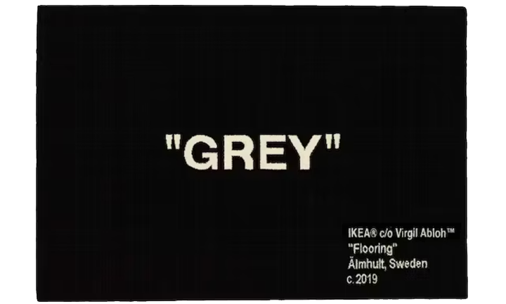 Virgil Abloh x IKEA GREY Rug