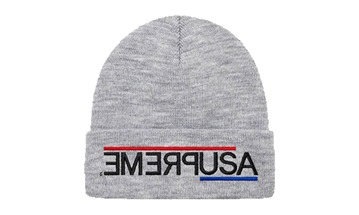 Supreme Beanie USA Heather Grey