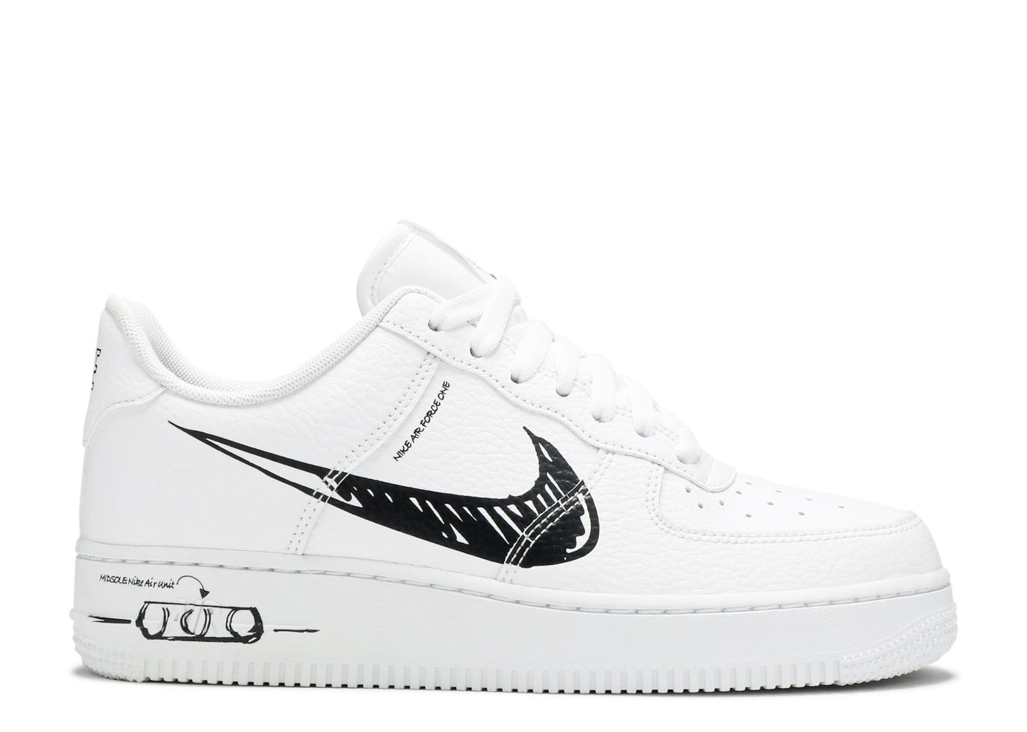 Air Force 1 Sketch White Black