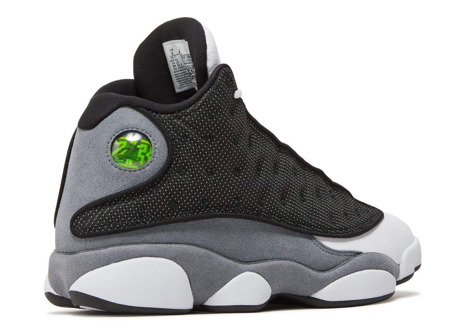 jordan retro 13 black and lime green