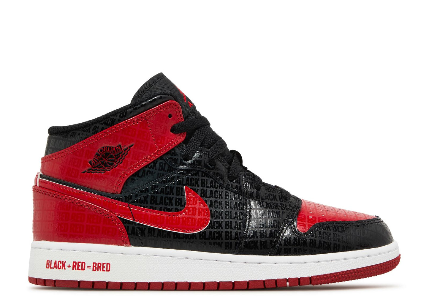 Air Jordan 1 Mid Bred Text