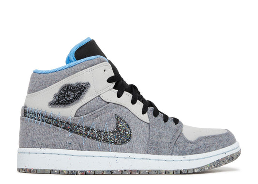 Air Jordan 1 Mid Crater Grey University Blue